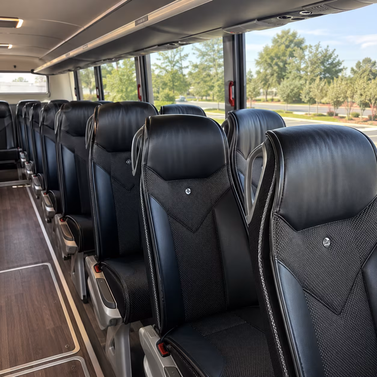 sioux falls 45 passenger charter bus interior