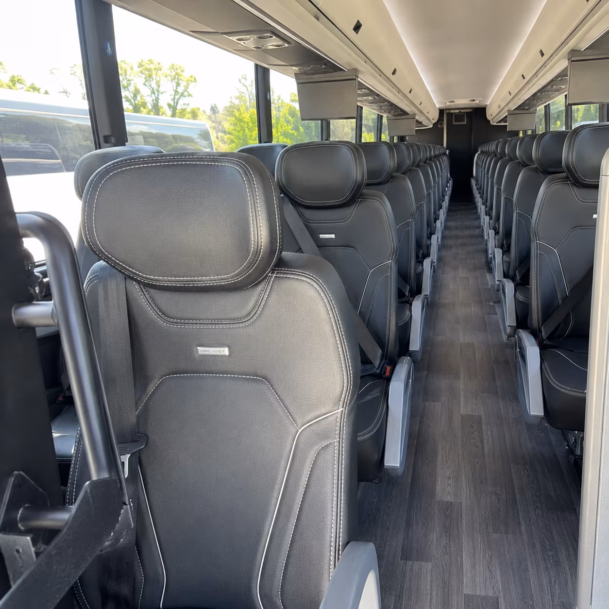 sioux falls 47 passenger charter bus interior